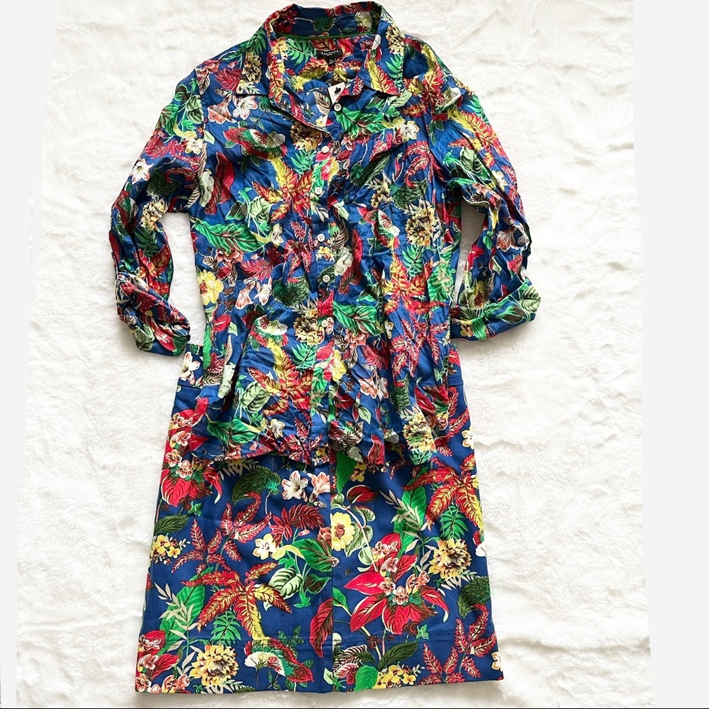 TALBOTS TROPICAL HAWAIIAN PRINT TOP NWT AND SKIRT Resort Vacation Date - Picture 12 of 12